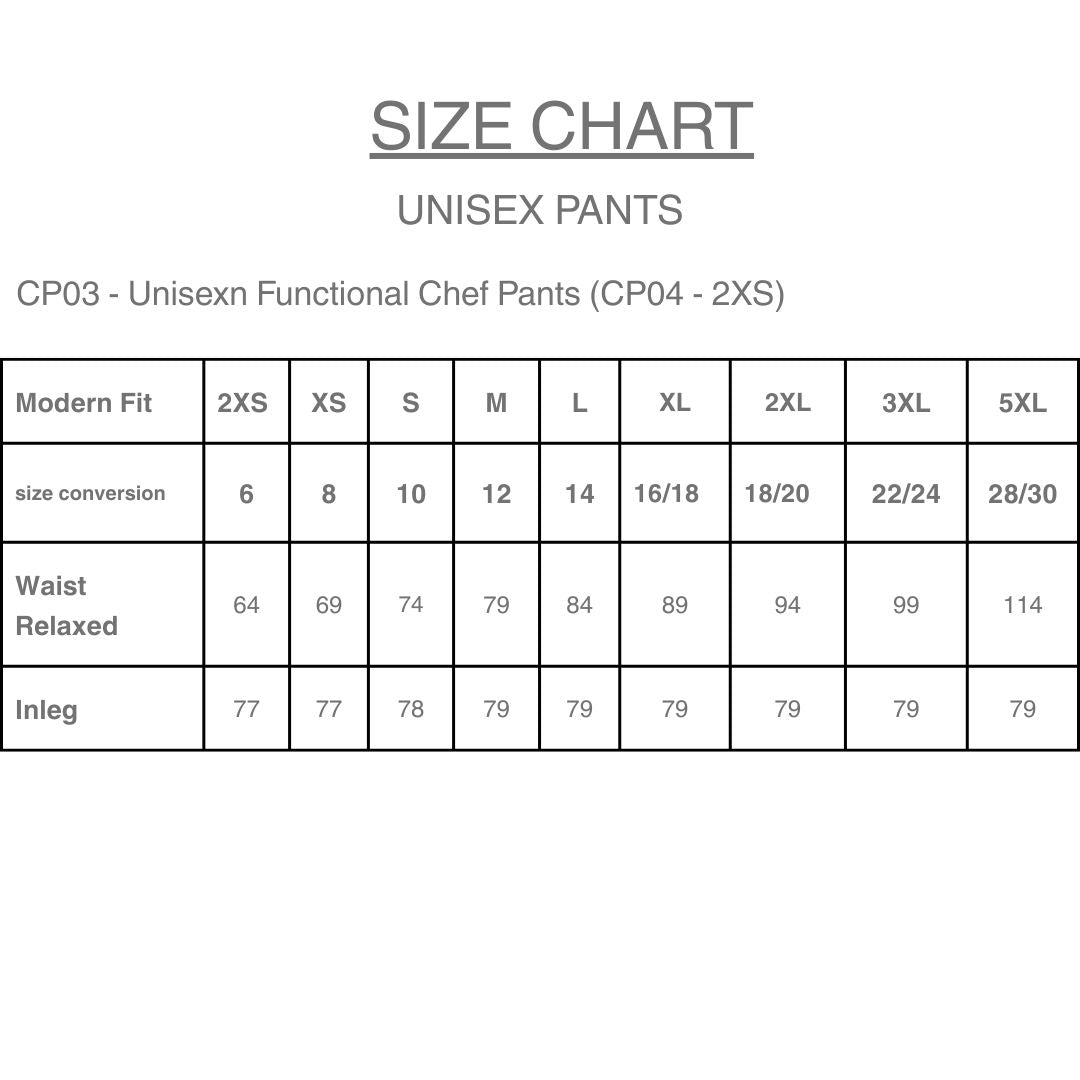 Benchmark Unisex Chef Pants